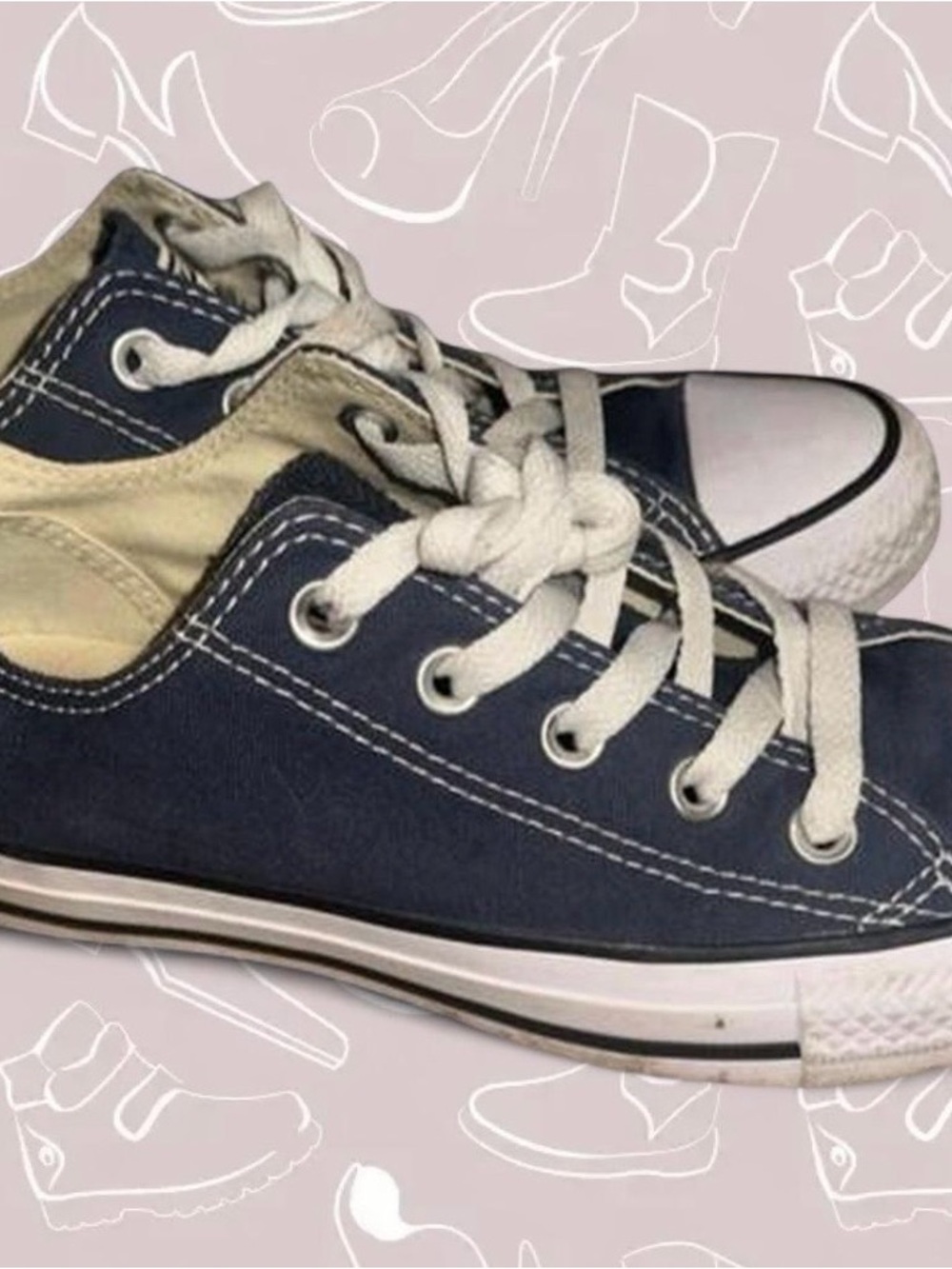 Converse UNISEX Navy and White Canvas Low-Top Sneakers